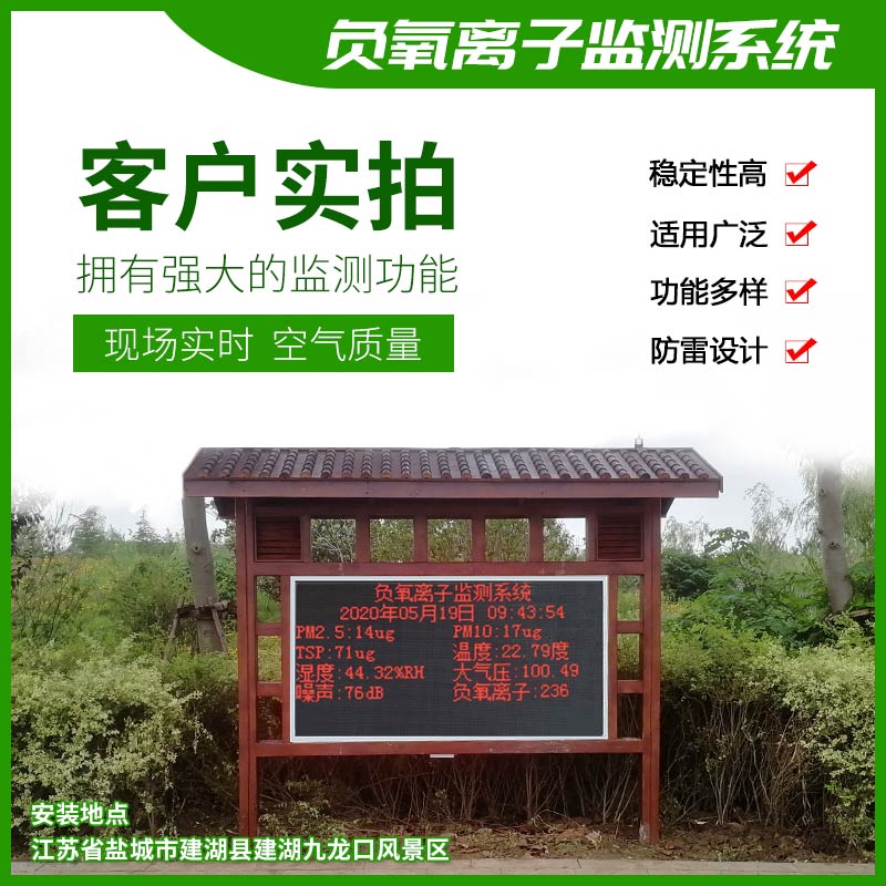 去公園吸氧，看看負(fù)氧離子在線監(jiān)測儀！